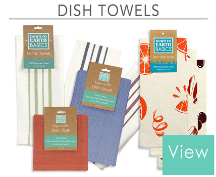 Down To Earth basics- Dish towels- 100% Cotton