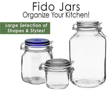 Fido Glass Jars- Wholesale - In Stock- 2025