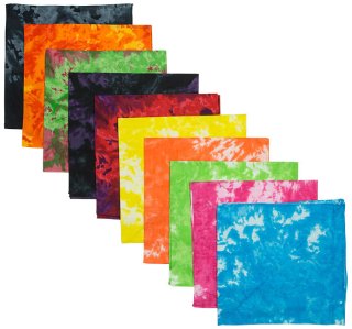 Bandana All Tie Dye Asst. - Wholesale Bandanas