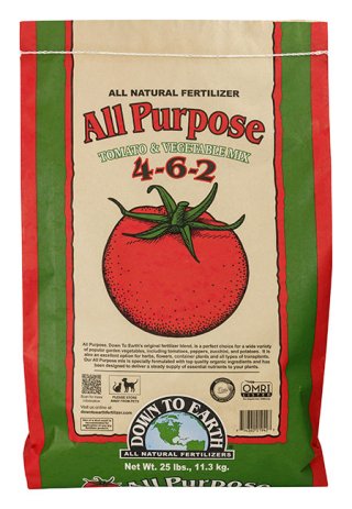 Down To Earth Fertilizer - All Purpose Mix 4-6-2  25 lb