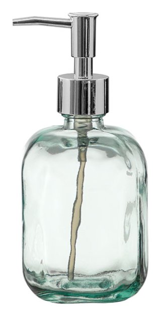 Pump Bottle Rounded Sq Clear-Dispenser for Soap