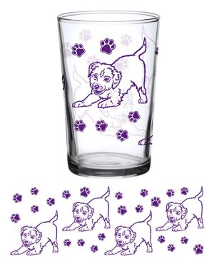 Vintage Puppy Glass 7oz