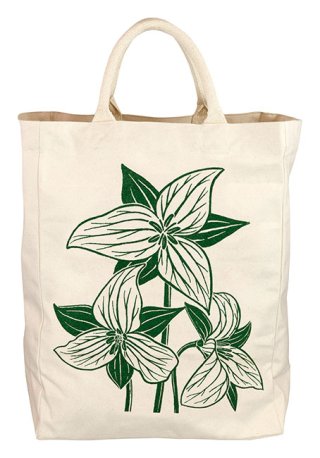 Cotton Canvas Bag Trillium - Cottagecore