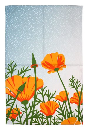 Kitchen Towels Poppies *min6*