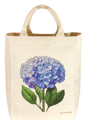 Canvas Tote Hydrangea Large