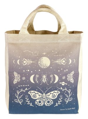 Canvas Tote Moon Moth Medium