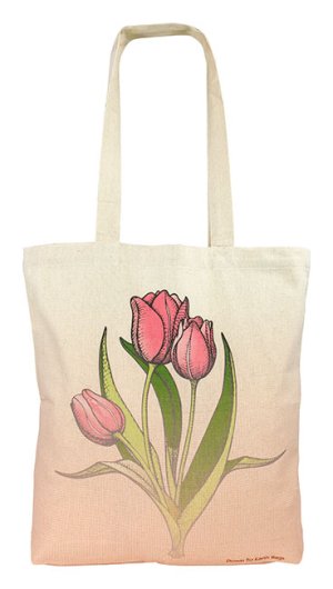 Shoulder Bag Tulips Med.  - Wholesale book bag