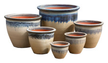 Stoneware Mesa Sand S/6 WHOLESALE PLANT POTS