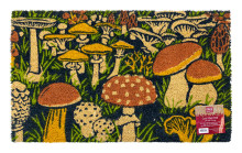 Coir Mat/latex -Mushroom drawing - Forest