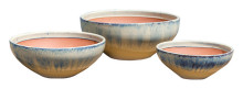 Stoneware Bowl Mesa Sand S/3 WHOLESALE PLANT POTS