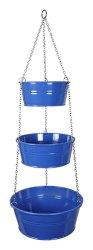 Chained Metal Pots 3 Tier Blue