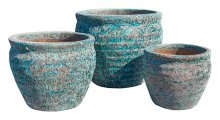 Riviera Wave Foam Jade Grn S3 - Stoneware Pots