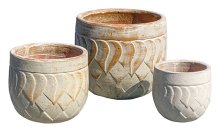 Riviera Pompeii Antique Wht S3 - Stoneware
