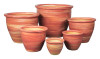 Stoneware Lines Red S/6