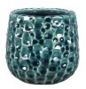 Coral Pot 4.5" Crackle Blu